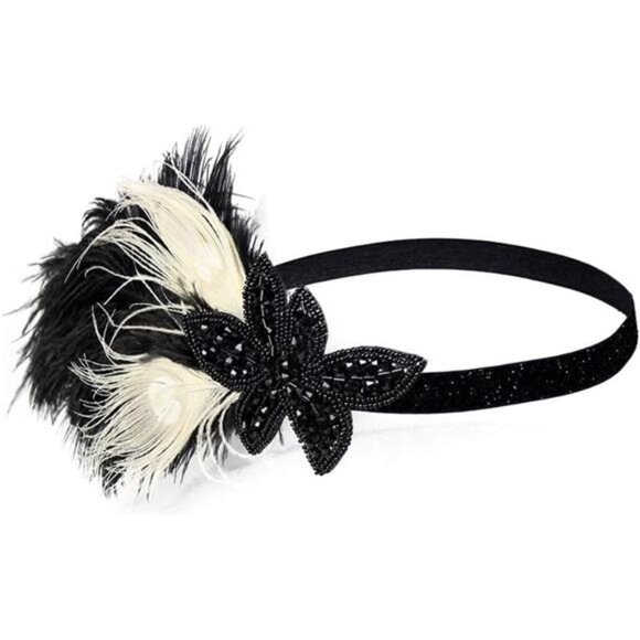 Womens Headpiece Accessories Flapper Headband 09 - Picture 2 of 3